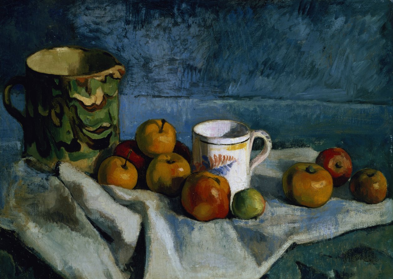 Csendélet almával, csészével és kancsóval alkotó: Paul Cézanne