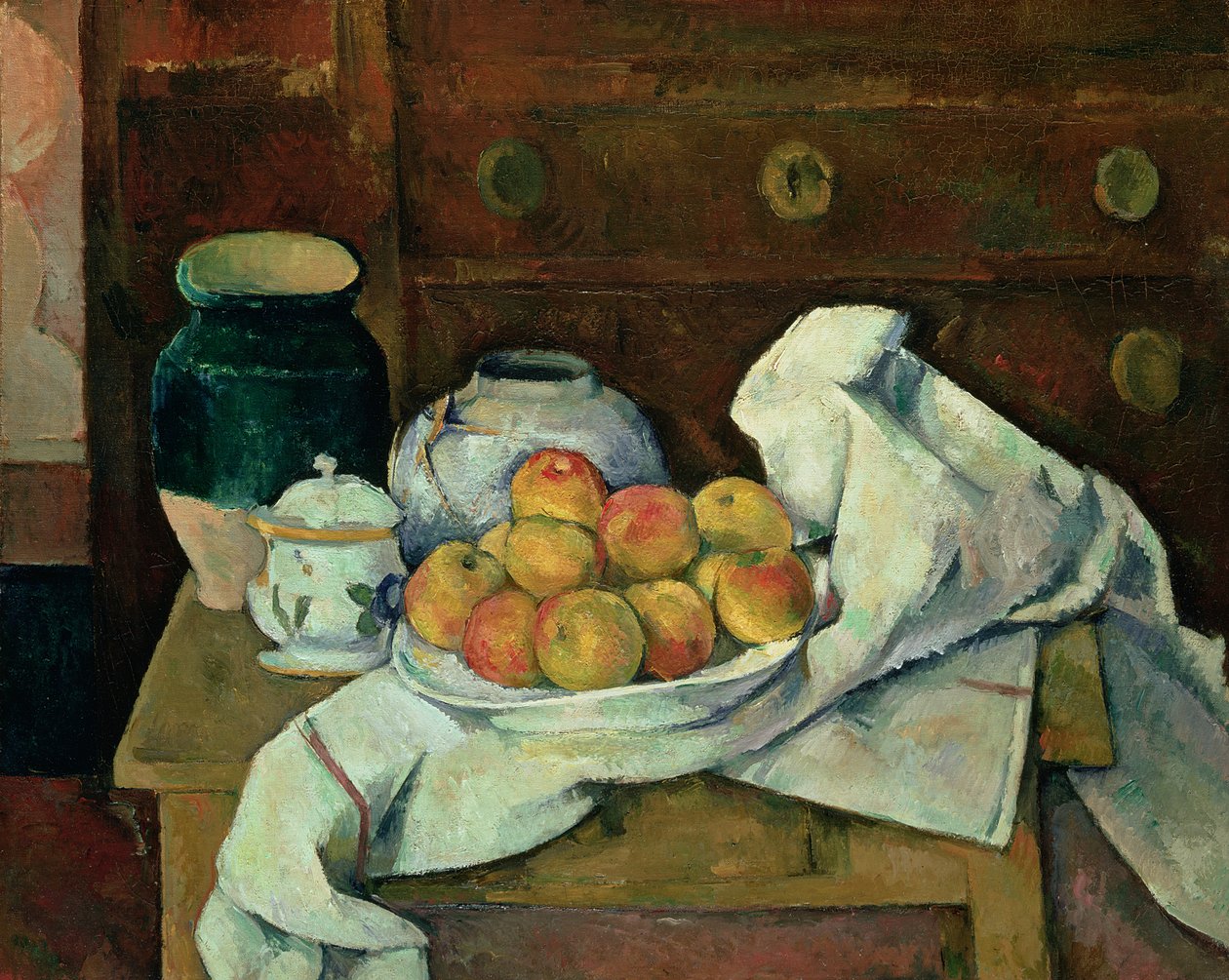 Csendélet komóddal, 1887-88 körül alkotó: Paul Cézanne
