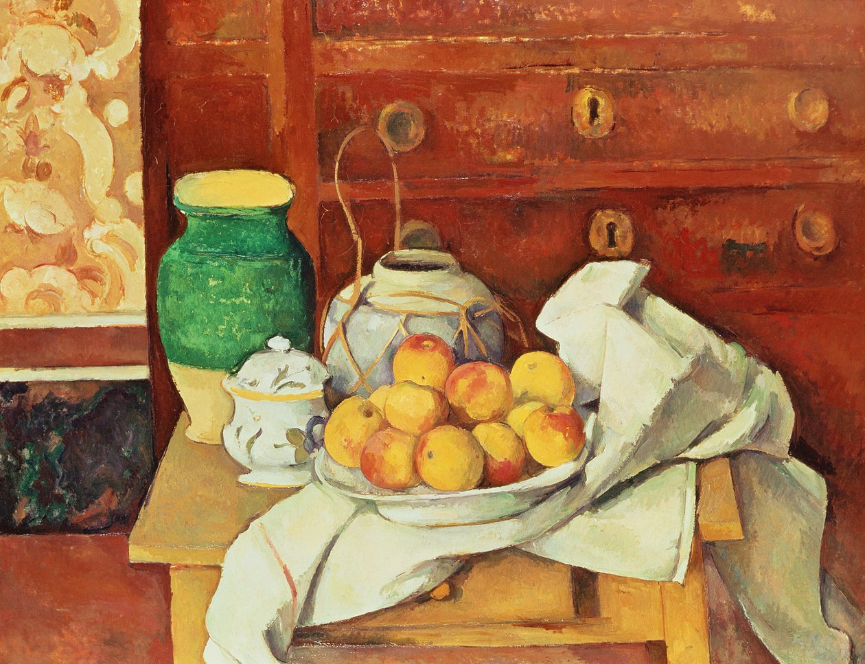Csendélet komóddal, 1883-87 alkotó: Paul Cézanne