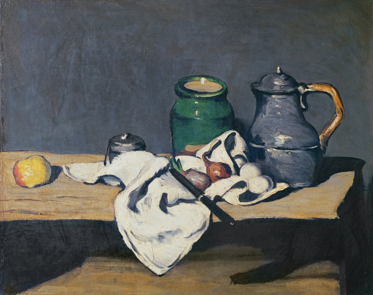 Csendélet bádogkannával, 1869 alkotó: Paul Cézanne