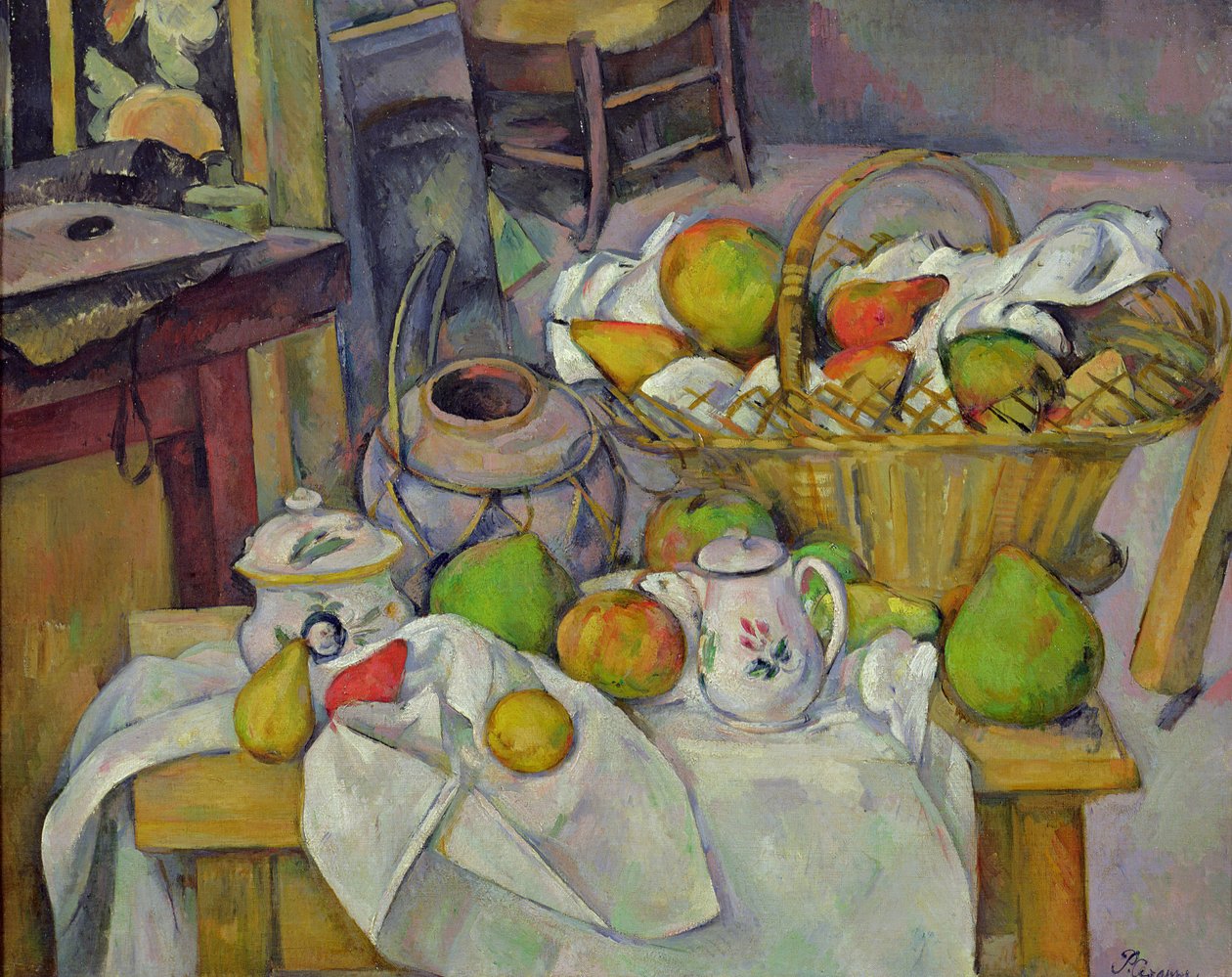 Csendélet kosárral, 1888-90 alkotó: Paul Cézanne
