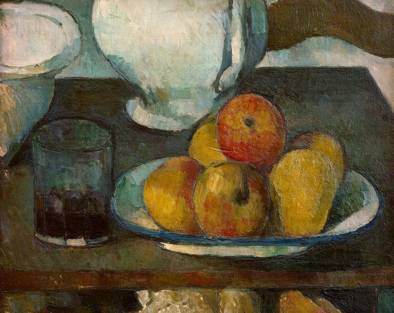 Csendélet almával és borospohárral alkotó: Paul Cézanne