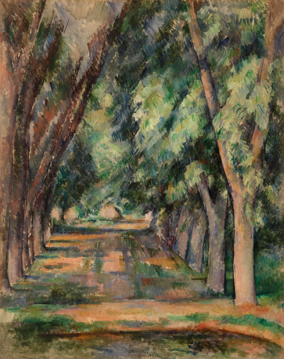 A gesztenyefák allee Jas de Bouffanban, 1888 körül alkotó: Paul Cézanne