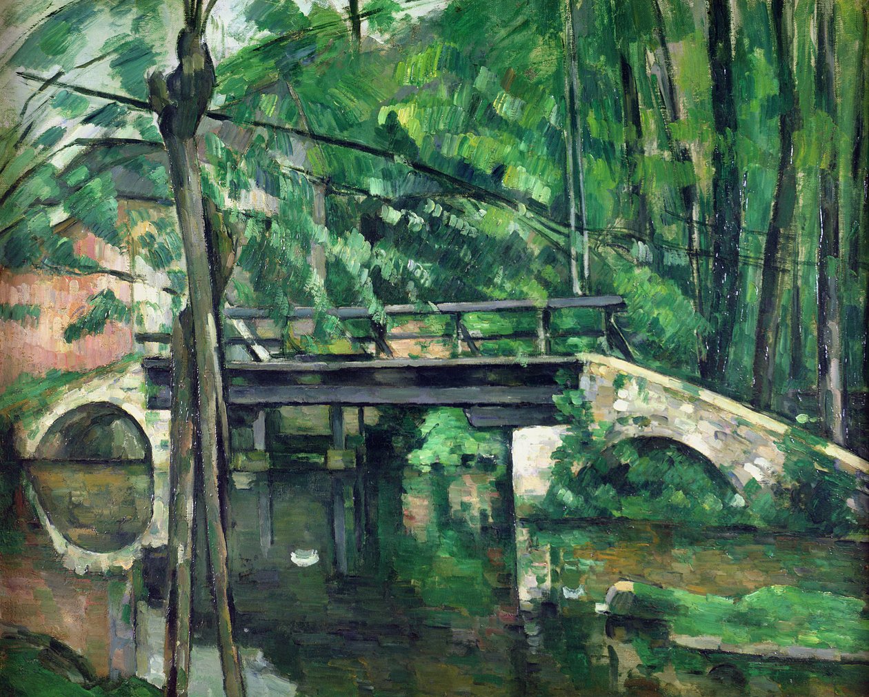 The Bridge at Maincy, vagy The Bridge at Mennecy, vagy The Little Bridge, 1879 körül alkotó: Paul Cézanne