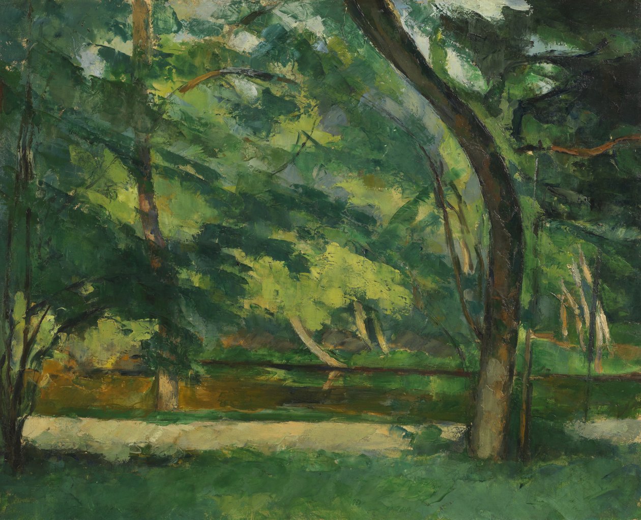 A nővérek tava, Osny, 1875 körül alkotó: Paul Cézanne