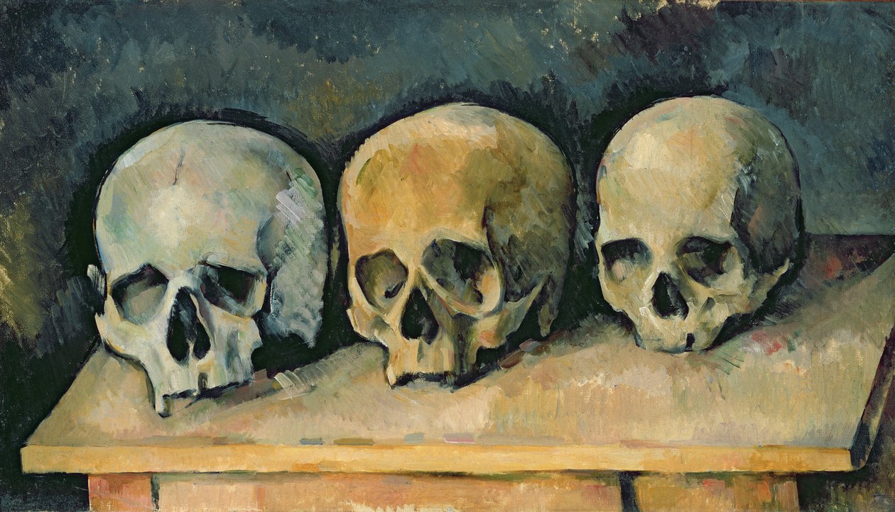 A három koponya, 1900 körül alkotó: Paul Cézanne