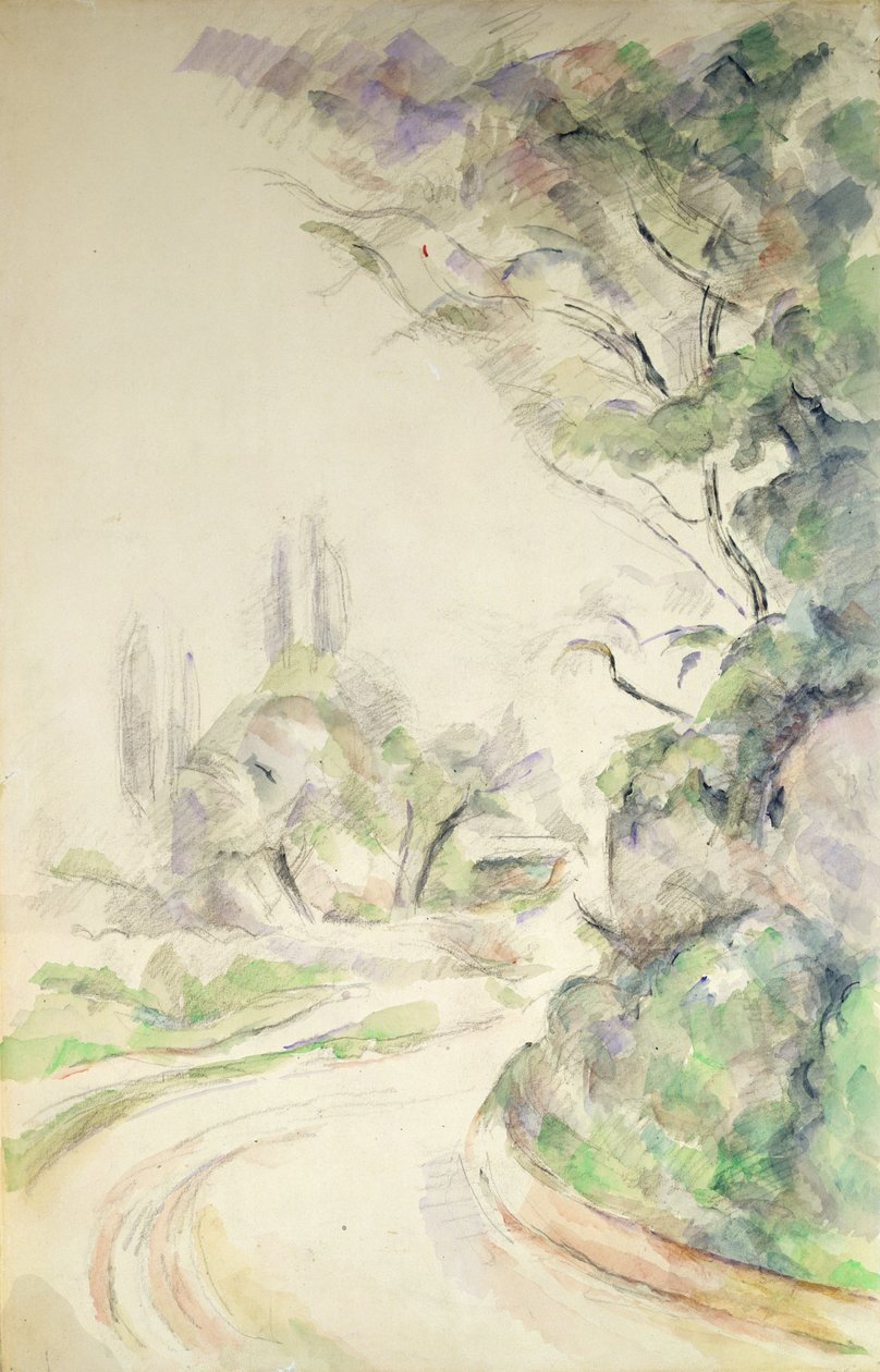 A kanyargós út, 1900-06 körül alkotó: Paul Cézanne