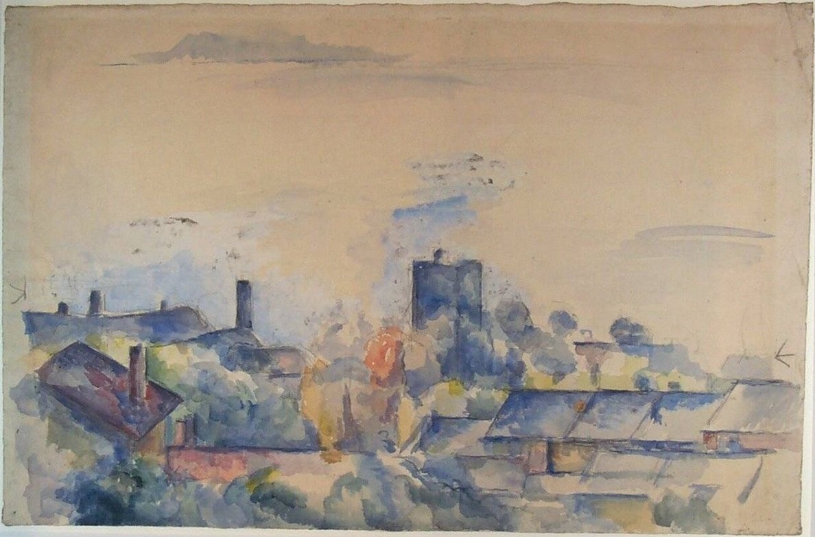 Kilátás a LEstaque -ra és a Marseille -öbölre alkotó: Paul Cézanne