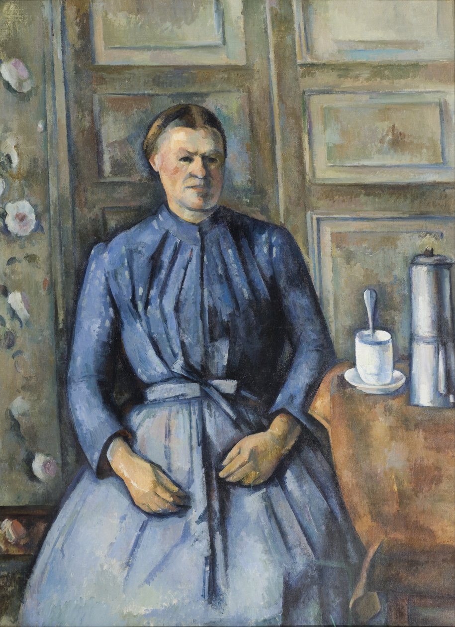 Nő kávéfőzővel alkotó: Paul Cézanne