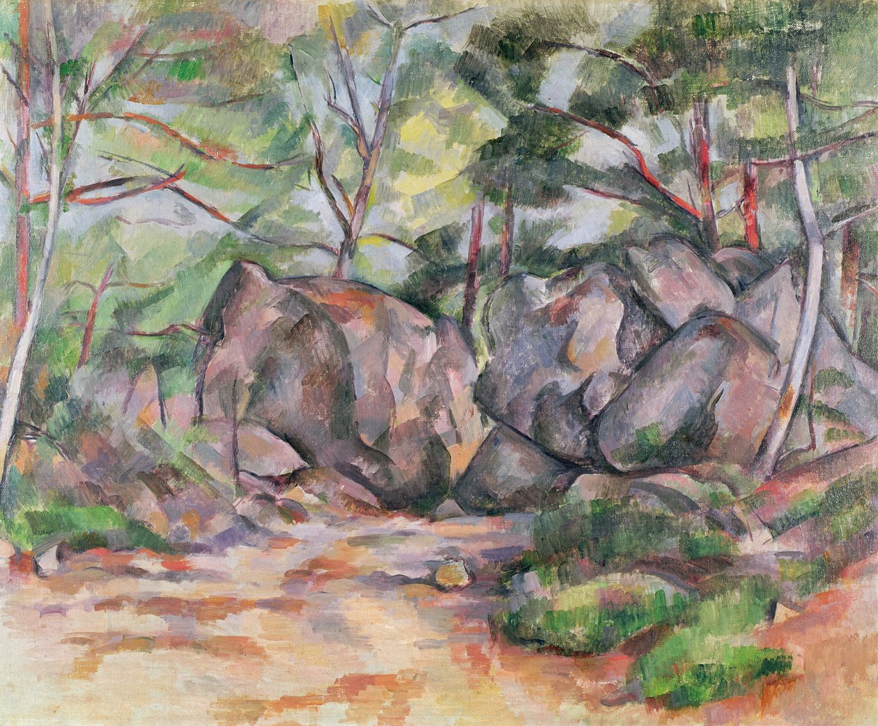 Erdő sziklákkal, 1893 alkotó: Paul Cézanne