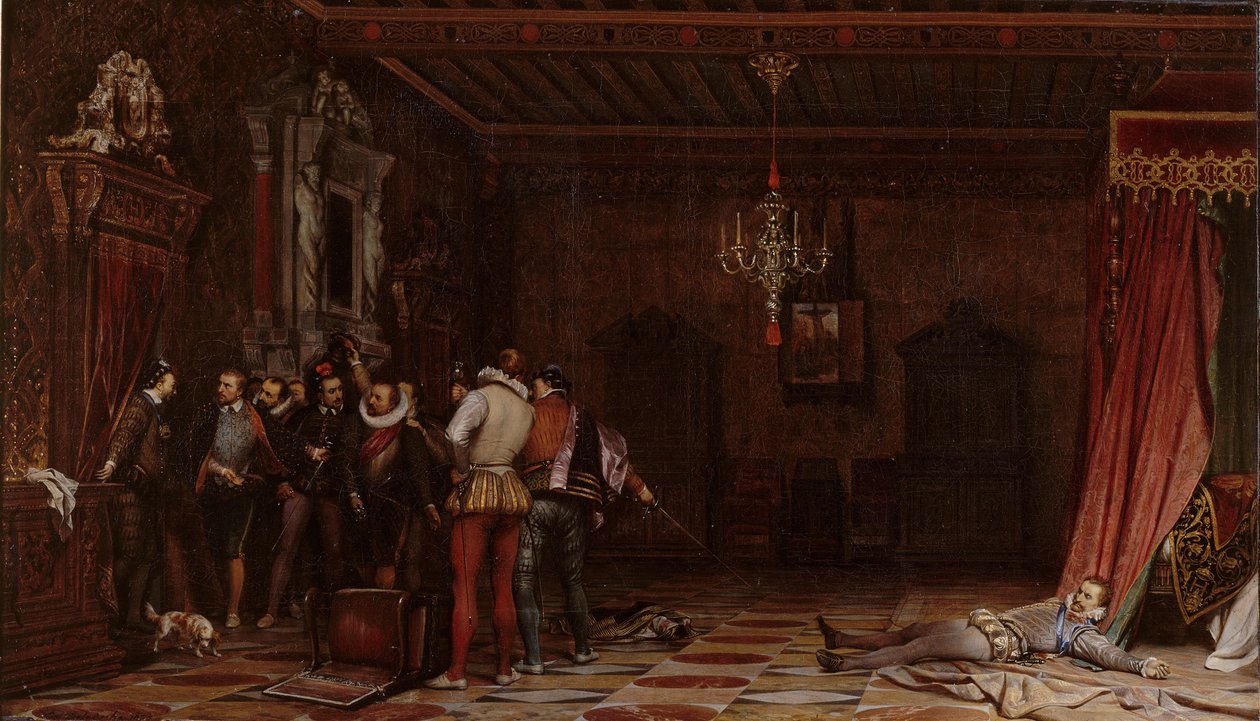 Guise herceg meggyilkolása a Château de Blois -ban 1588 -ban alkotó: Paul Delaroche