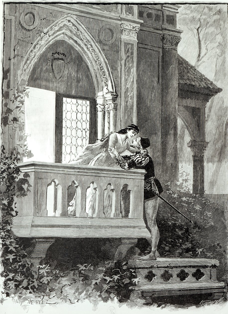 Jelenet a Rómeó és Júlia II. felvonásából, a Theatre National de l