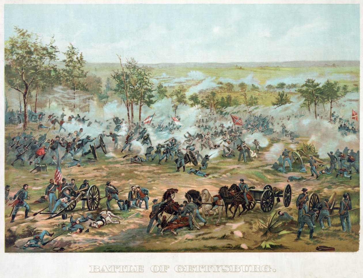 Gettysburgi csata, kocsma. 1898 alkotó: Paul Dominique Philippoteaux