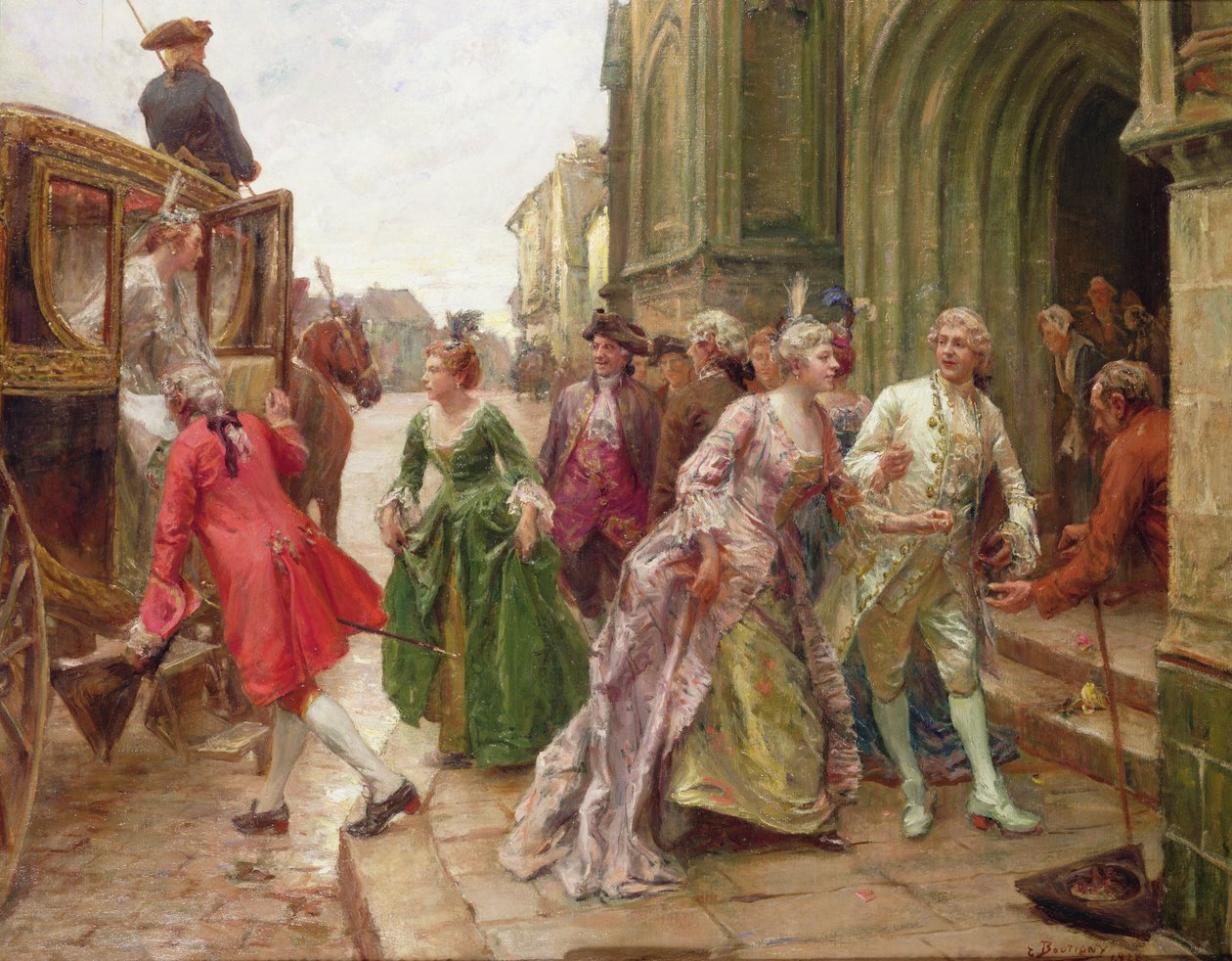 Érkezés az esküvőre alkotó: Paul Émile Boutigny