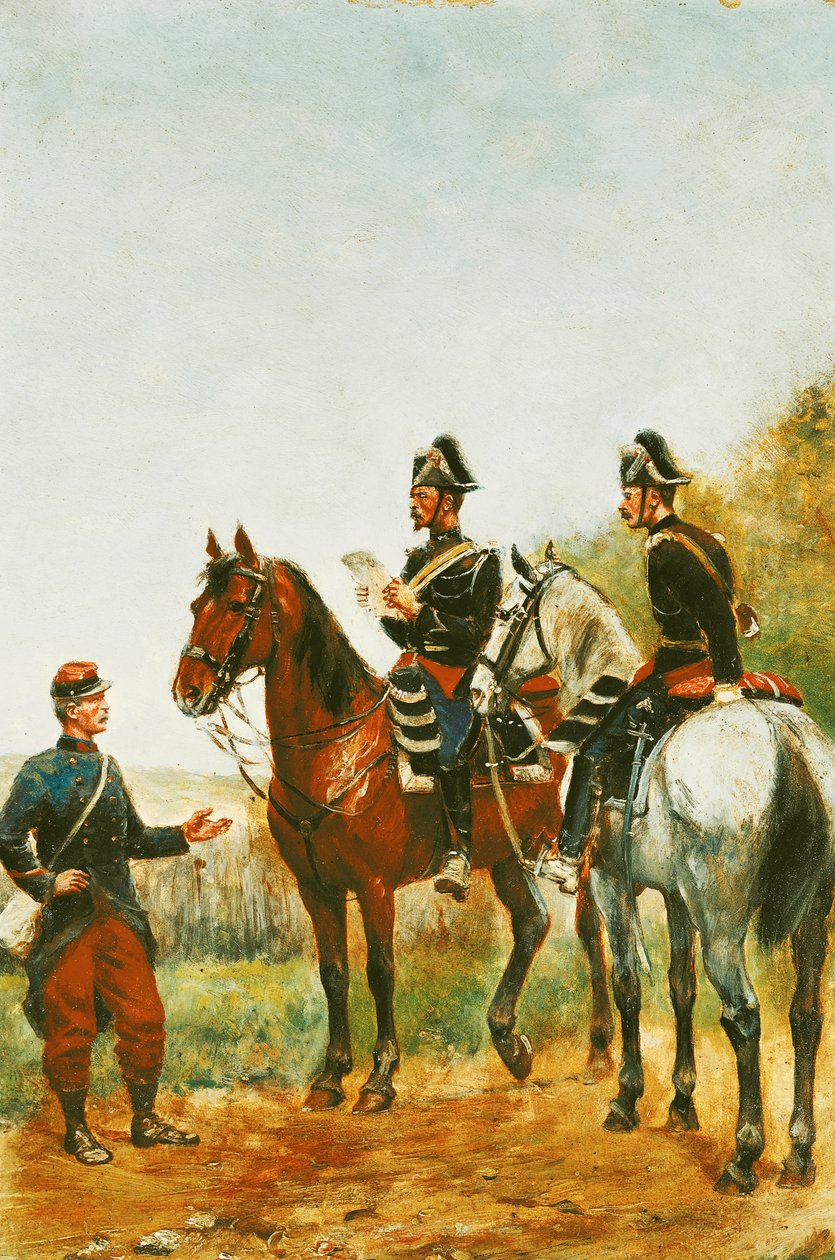 Rendőrök egy szemle körúton, 1885-ben ellenőriztek egy szolgálatot alkotó: Paul Emile Leon Perboyre