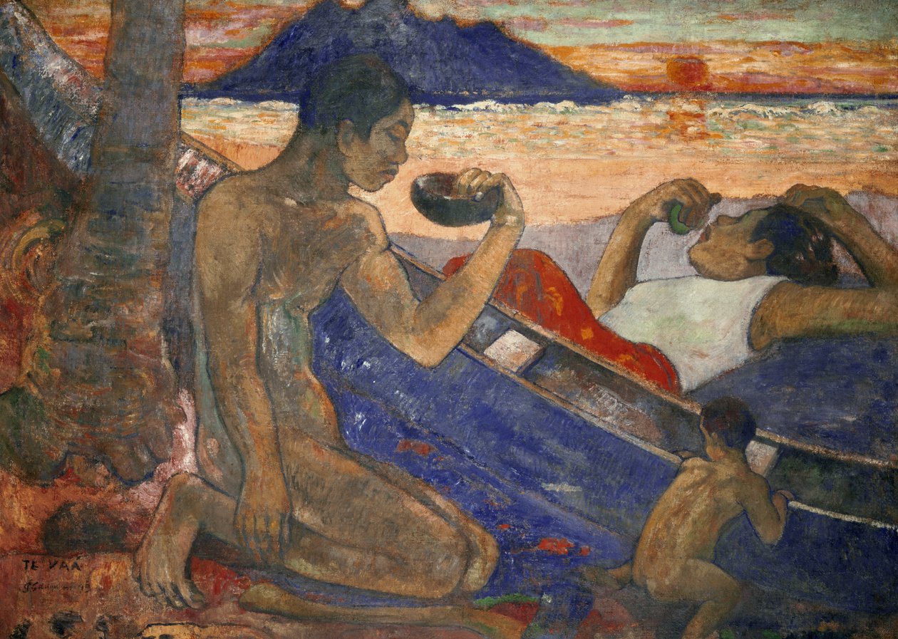 Egy kenu (tahiti család), 1896 alkotó: Paul Gauguin