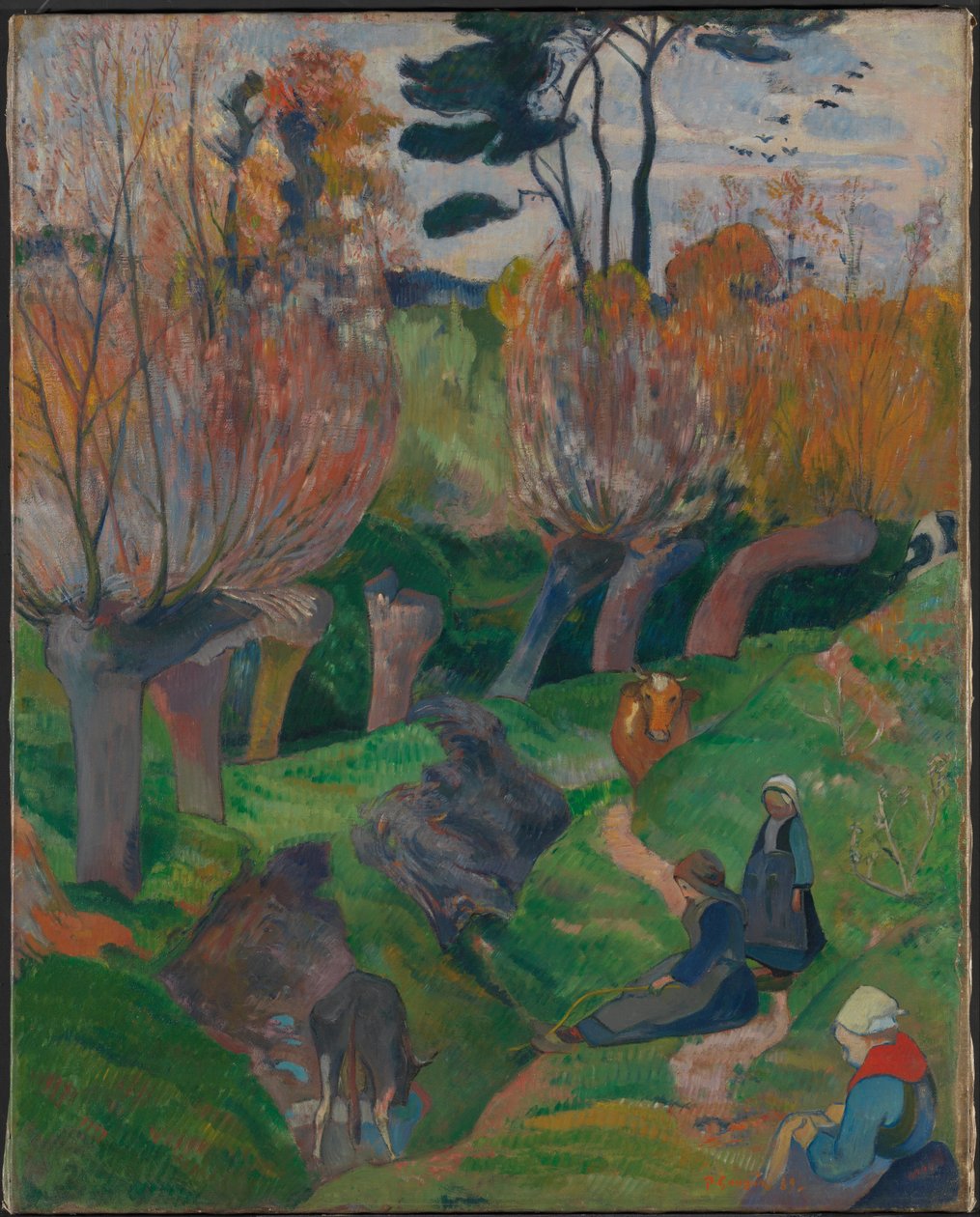 Bretagne -i táj tehenekkel alkotó: Paul Gauguin