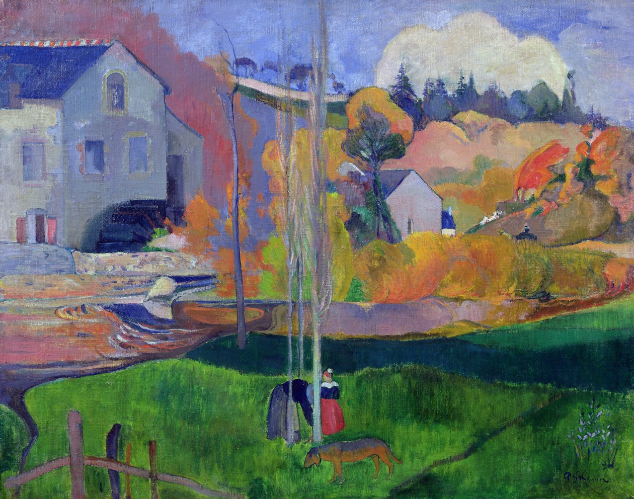 Bretagne-i táj: a David Malom, 1894 alkotó: Paul Gauguin
