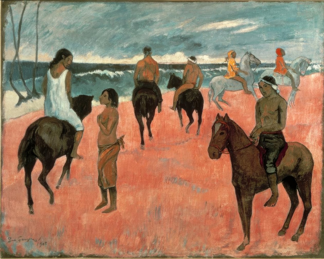 Lovasok a tengerparton alkotó: Paul Gauguin