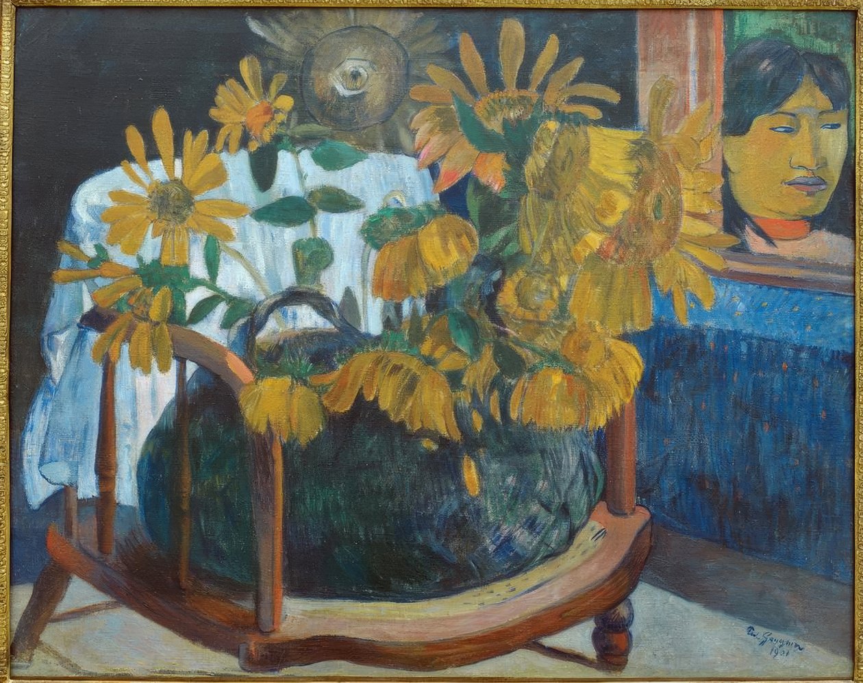 Napraforgó virágok egy karosszékben II alkotó: Paul Gauguin