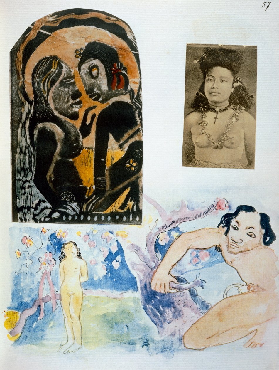 Illusztrációk az 1926-ban megjelent „Noa Noa, Voyage a Tahiti” című könyvből alkotó: Paul Gauguin