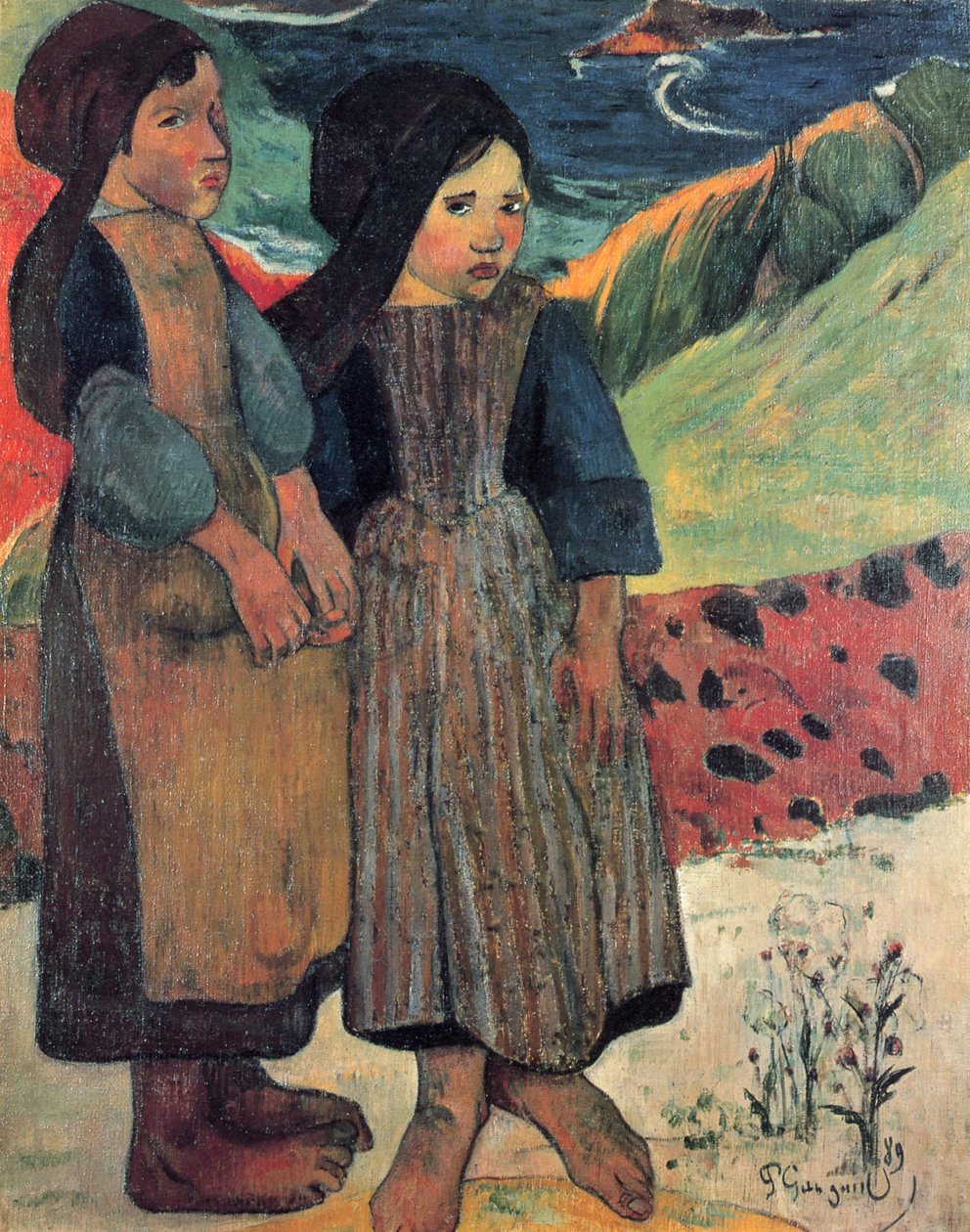 Little Bretons am Meer alkotó: Paul Gauguin