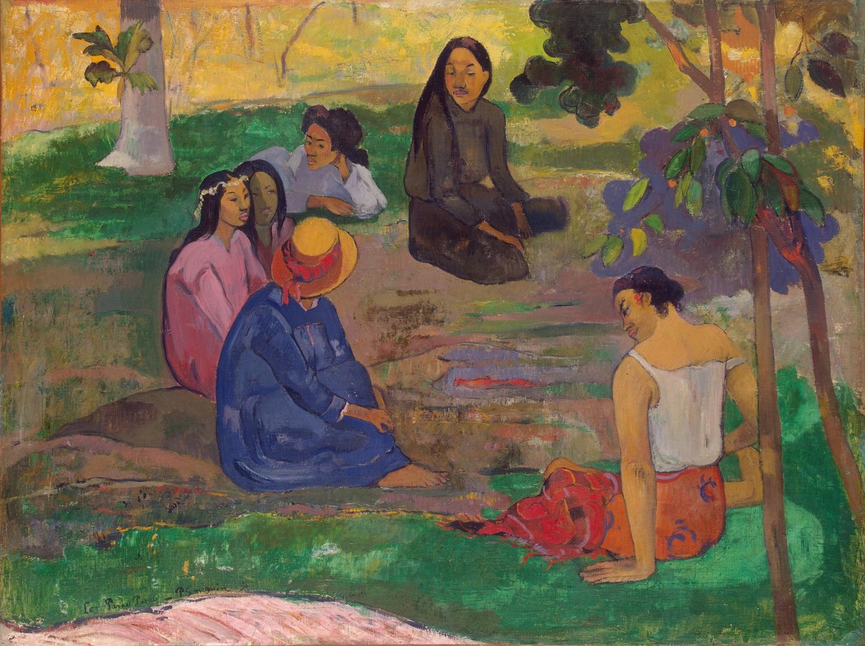 Les Parau Parau (A pletykák), avagy Beszélgetés, 1891 alkotó: Paul Gauguin
