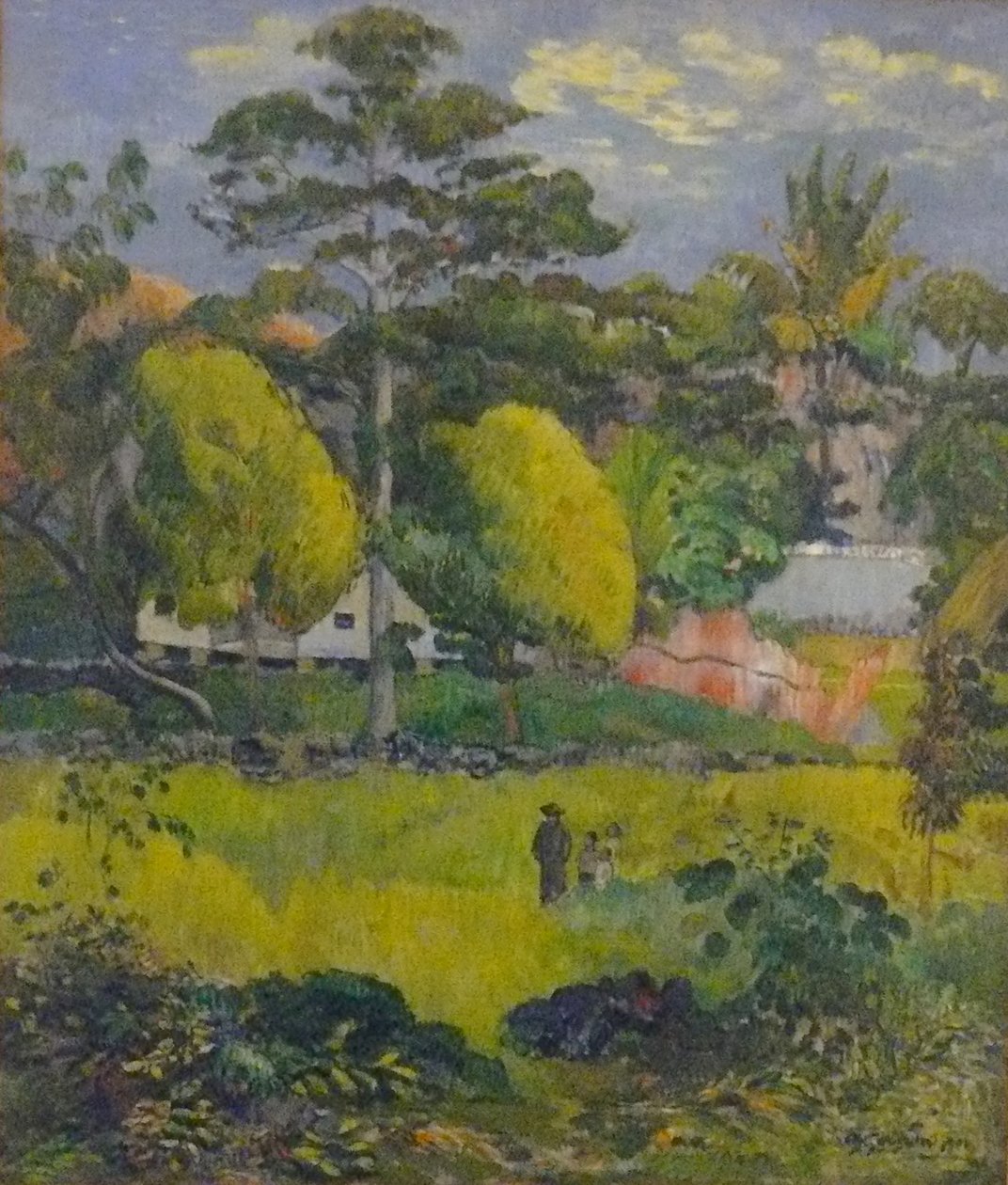 Tájkép, vagy családi séta alkotó: Paul Gauguin