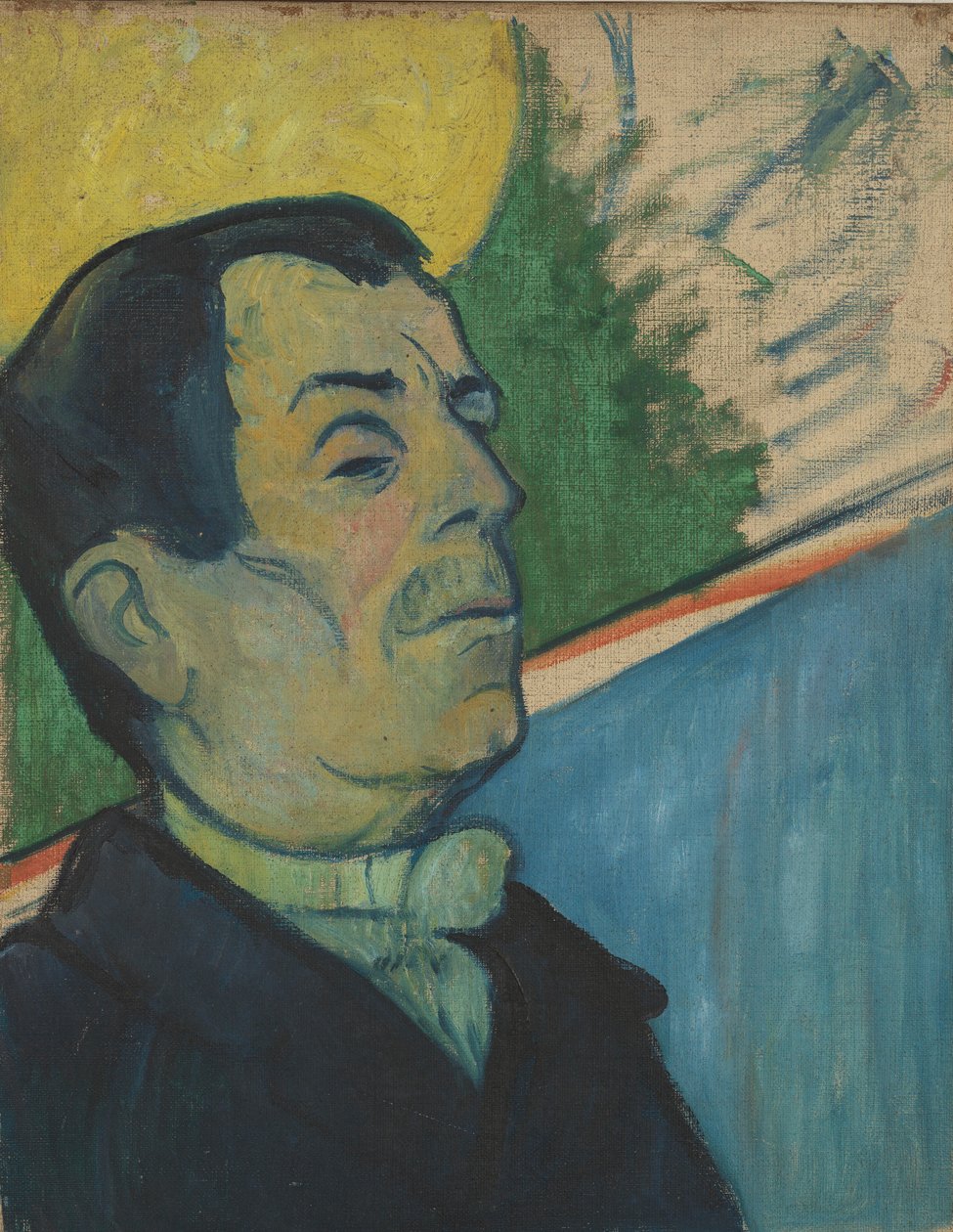 Egy férfi portréja, aki lavaliere-t visel alkotó: Paul Gauguin
