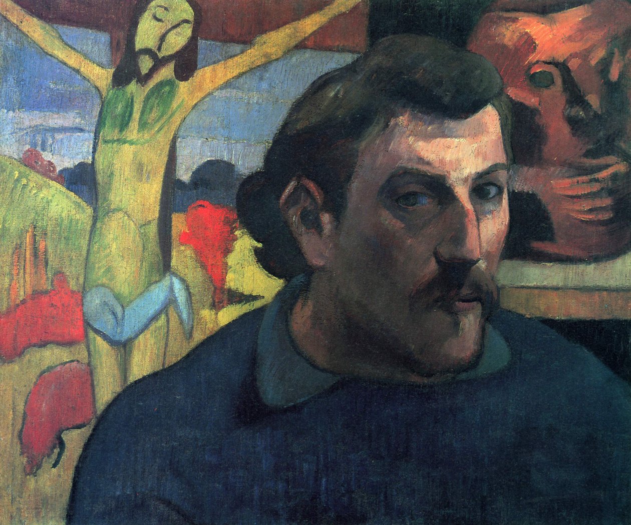A sárga Krisztussal rendelkező művész portréja alkotó: Paul Gauguin