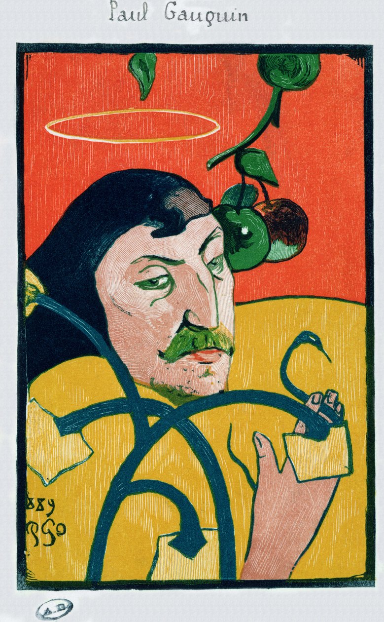 Önarckép, 1889 (színes fatömb nyomat) alkotó: Paul Gauguin