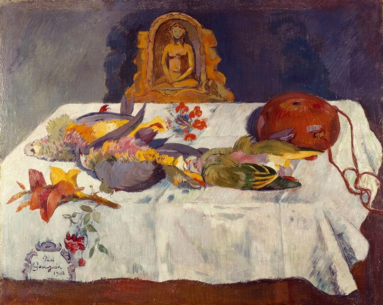Csendélet egzotikus madarakkal alkotó: Paul Gauguin