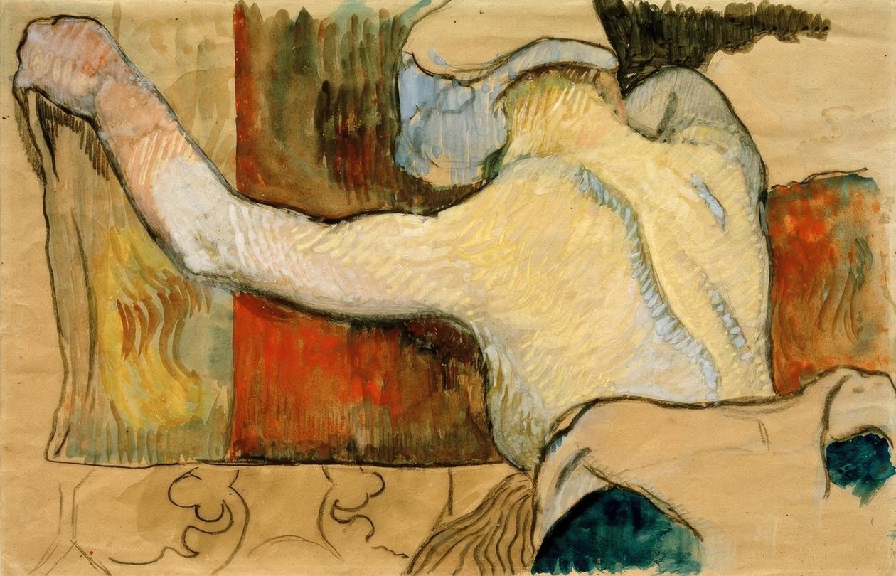 Tanulmány sertés- vagy déli hőségben szenvedő nők számára alkotó: Paul Gauguin