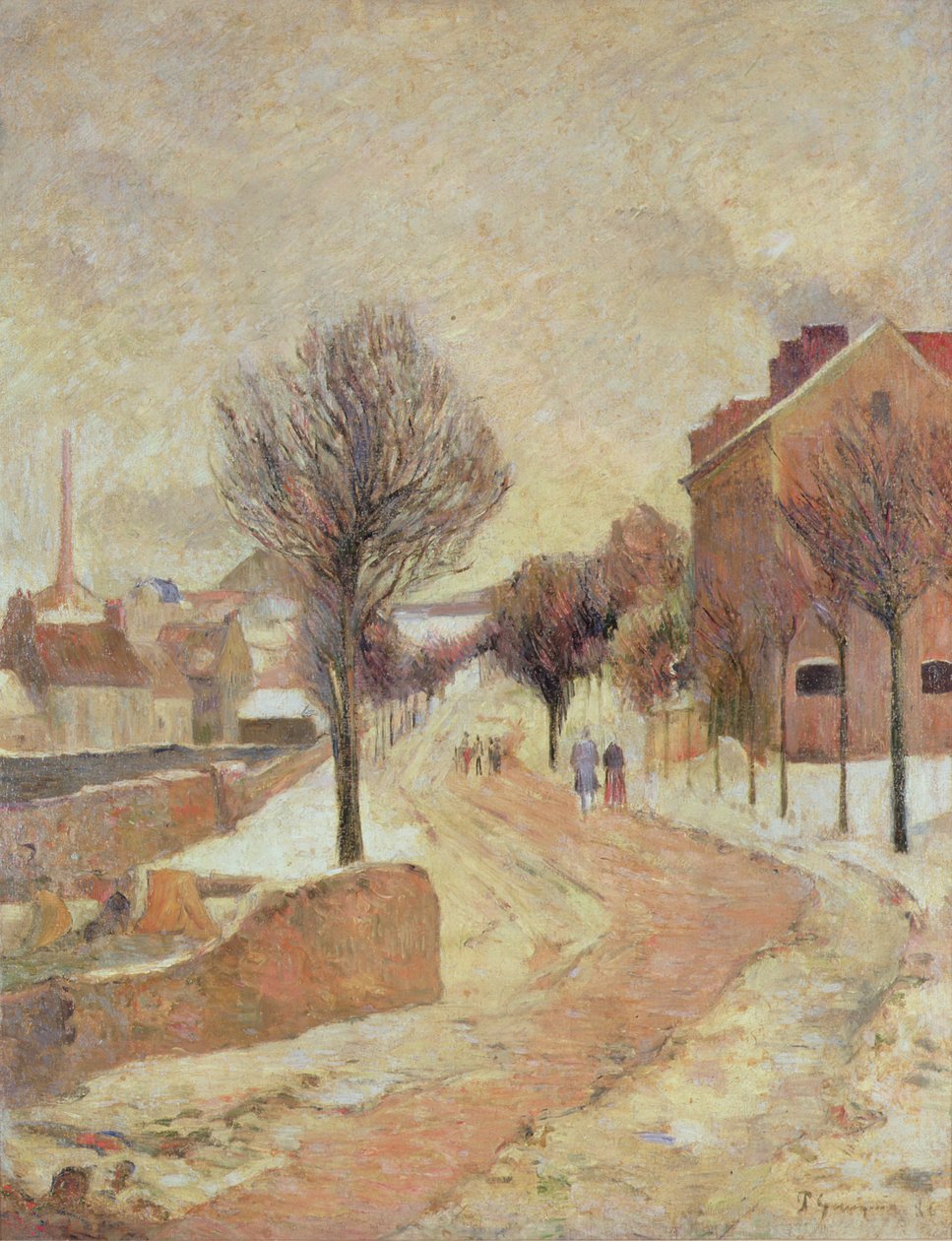 Külváros hó alatt (téli nap), 1886 alkotó: Paul Gauguin