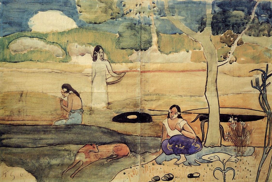 Tahiti jelenet alkotó: Paul Gauguin