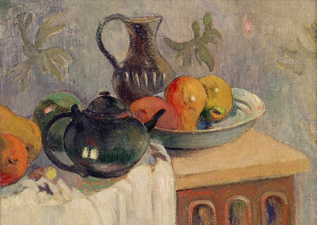 Teáskanna, kancsó és gyümölcs, 1899 alkotó: Paul Gauguin