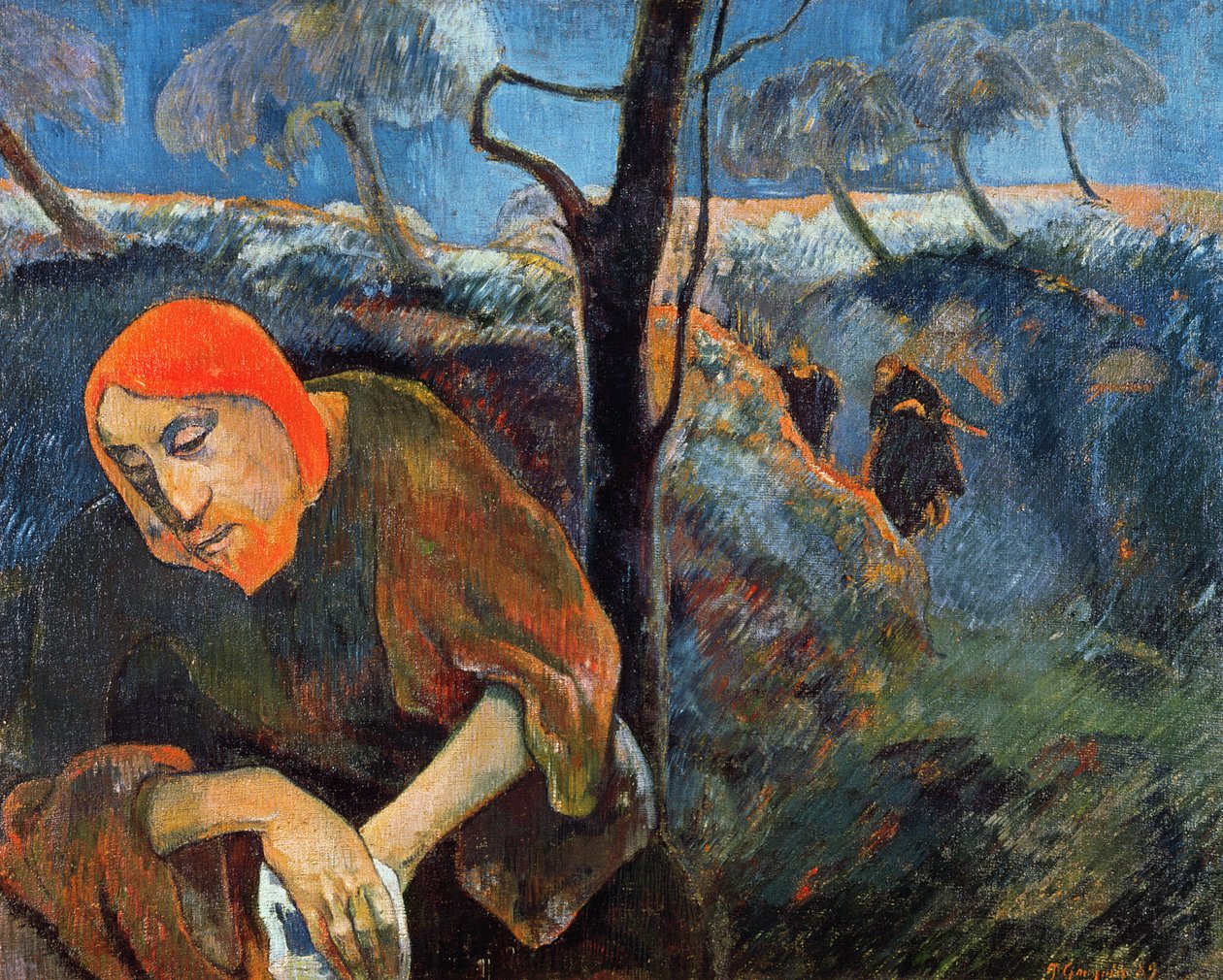 Agónia az olajbogyókertben, 1889 alkotó: Paul Gauguin