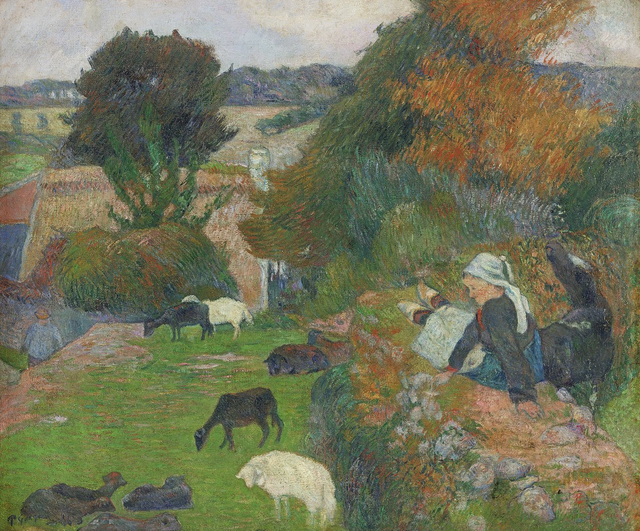 A breton pásztorlány, 1886 alkotó: Paul Gauguin