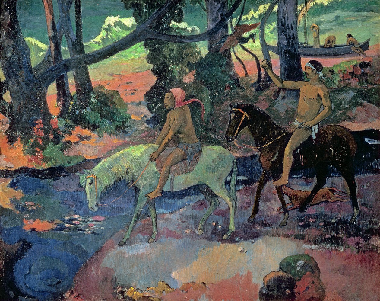 A menekülés, A Ford, 1901 alkotó: Paul Gauguin