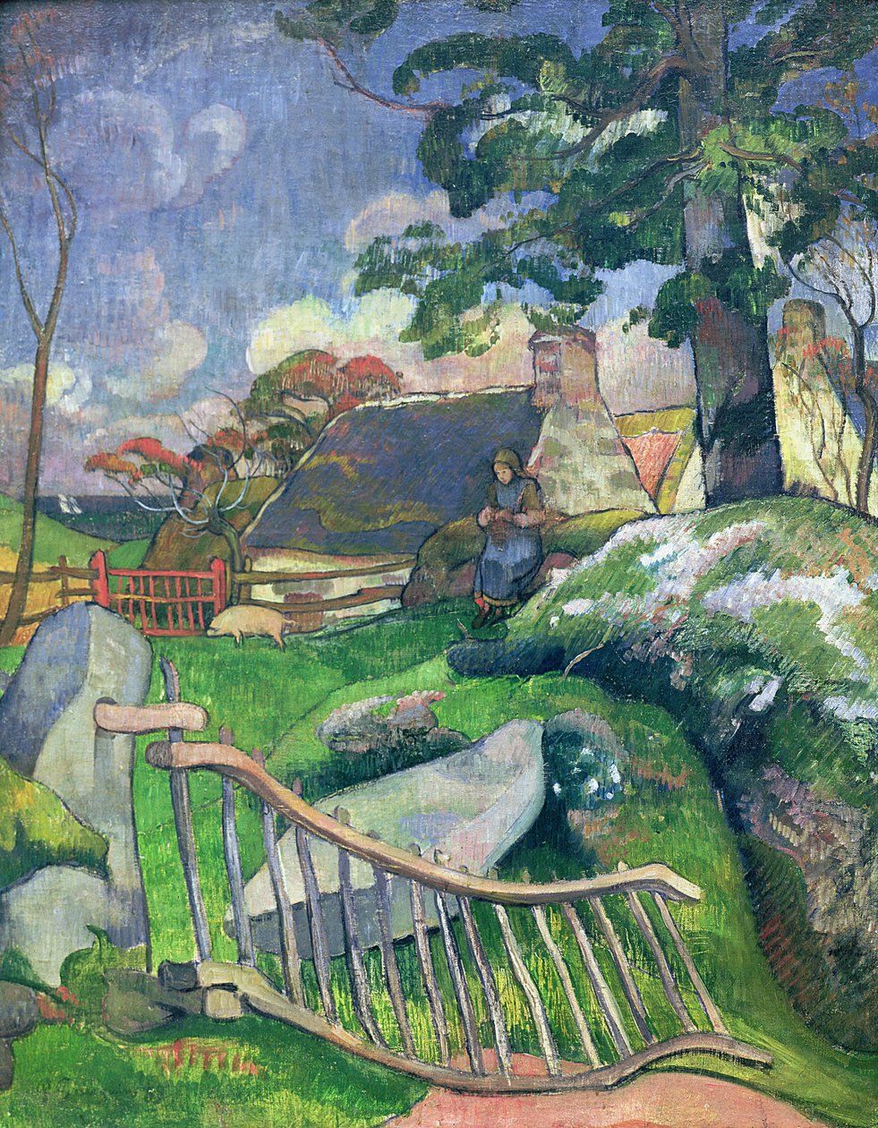 A fakapu vagy a disznótartó, 1889 alkotó: Paul Gauguin
