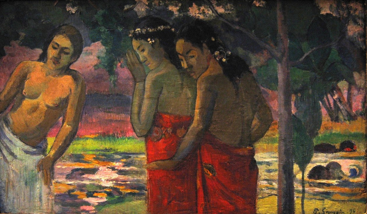 Három tahiti nő alkotó: Paul Gauguin