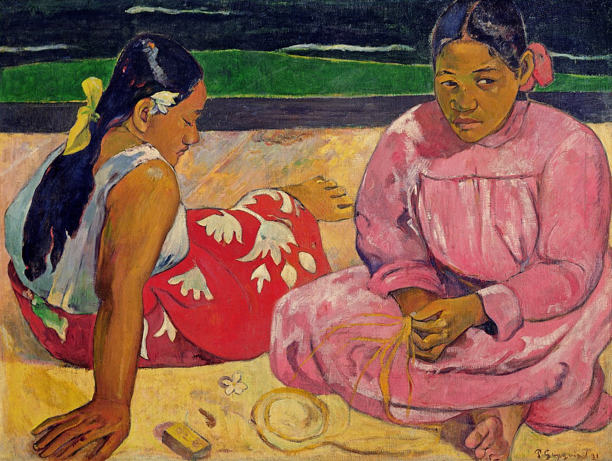 Tahiti nők, A tengerparton, 1891 alkotó: Paul Gauguin