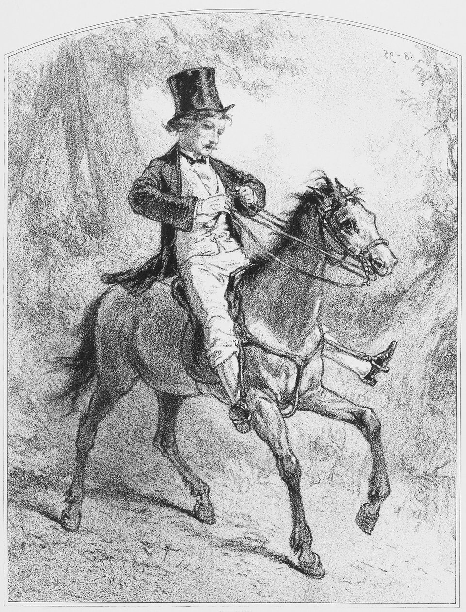 Le Locati, Les Toquades 18. tábla, 1858 alkotó: Paul Gavarni
