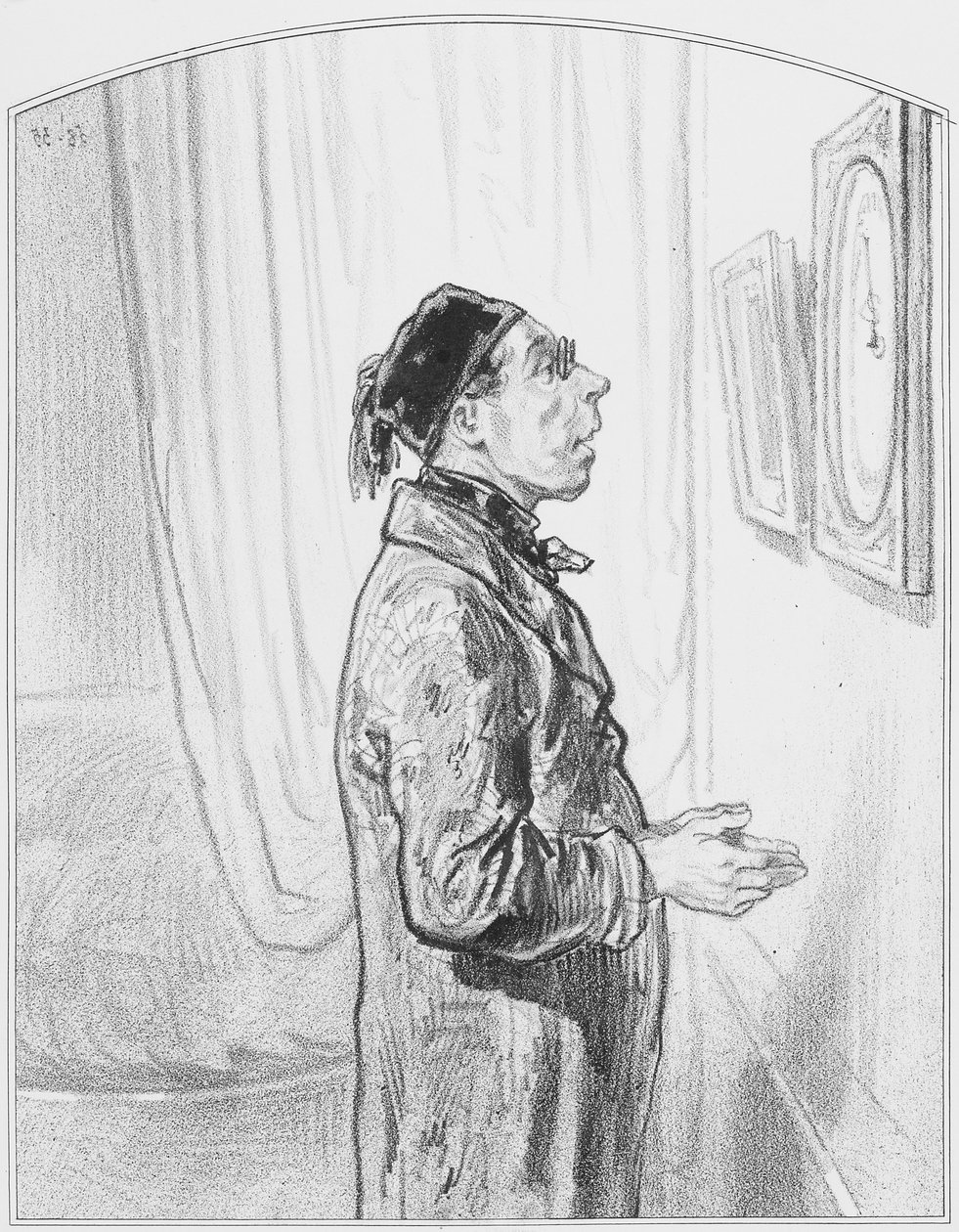 Barométer, 6. tábla a Les Toquadesből, 1858 alkotó: Paul Gavarni