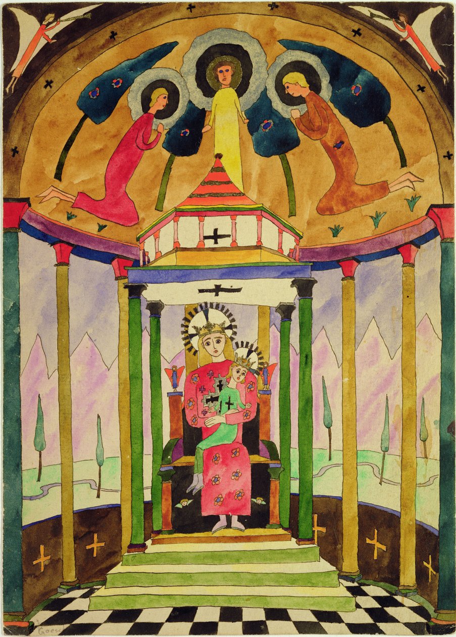 Madonna, 1923 (toll, tinta és wc papíron) alkotó: Paul Goesch