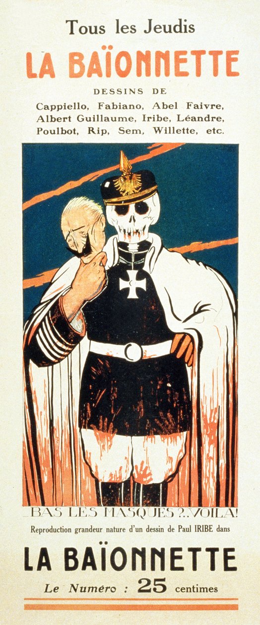 A La Baïonnette reklámja, 1914 körül alkotó: Paul Iribe
