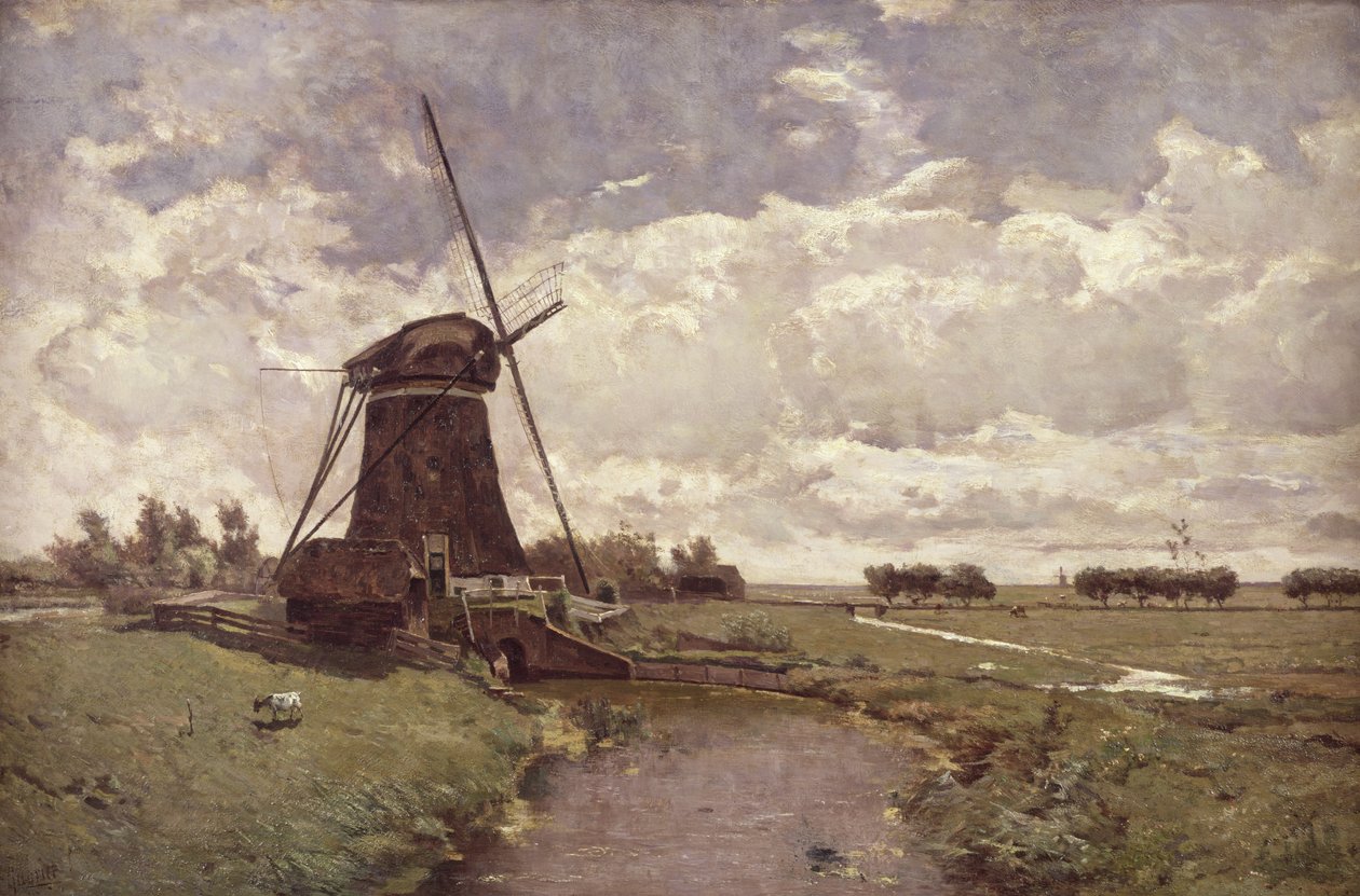 Szélmalom Leidschendamban alkotó: Paul Joseph Constantin Gabriel