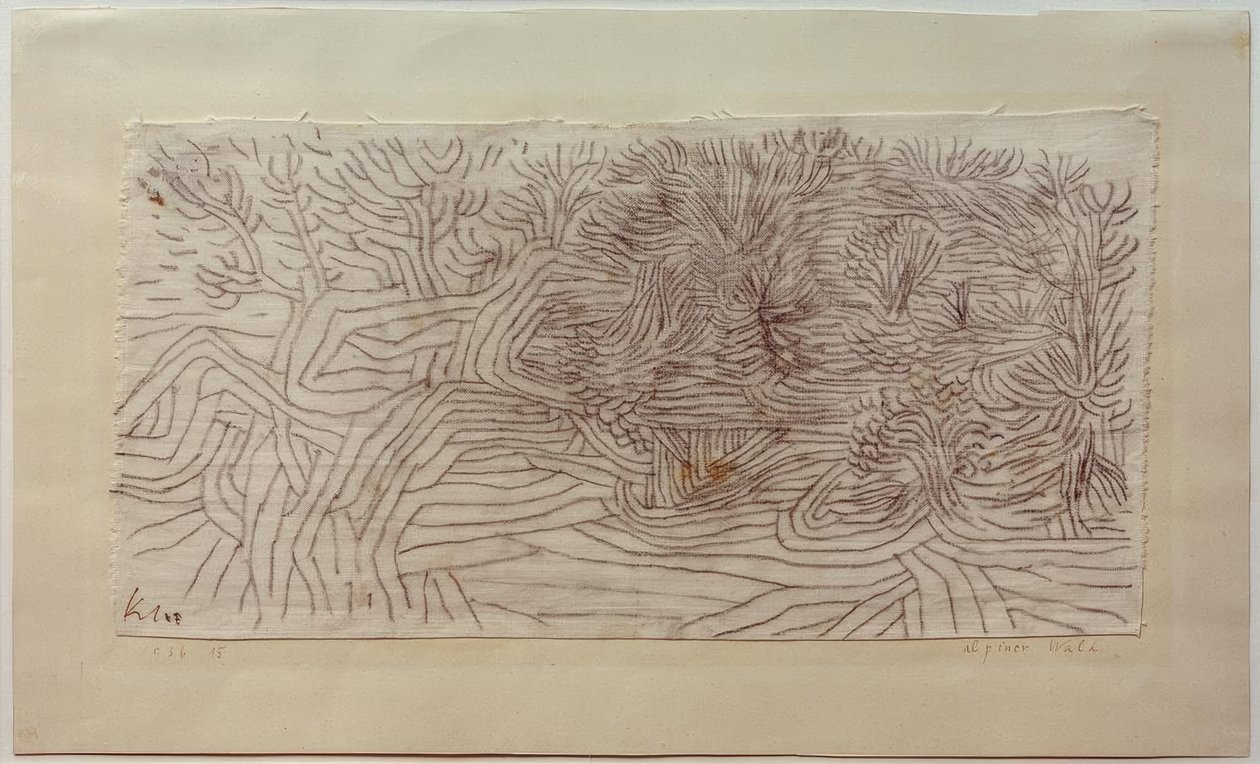Alpiner Wald alkotó: Paul Klee