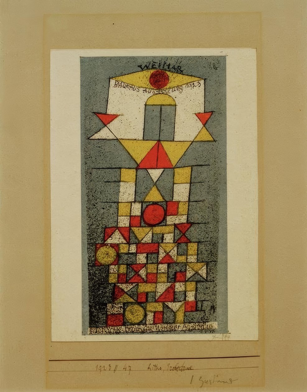 Az emelt oldal, Weimari Bauhaus kiállítás 1923, Bauhau alkotó: Paul Klee