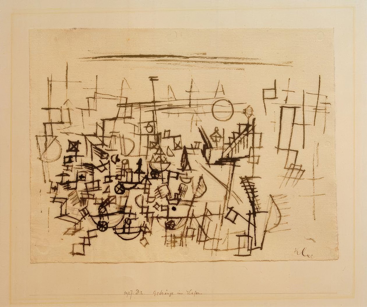 Tömeg a kikötőben alkotó: Paul Klee